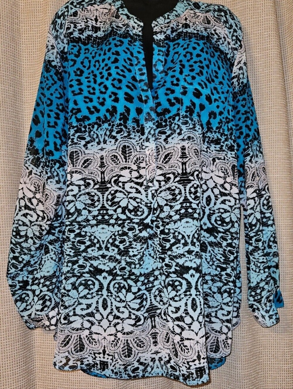 Roz & Ali printed top size 2X